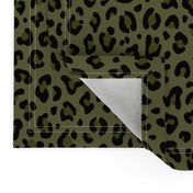 ★ CAMO LEOPARD - LEOPARD PRINT in OLIVE GREEN ★ Medium Scale / Collection : Leopard spots – Punk Rock Animal Print