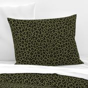 ★ CAMO LEOPARD - LEOPARD PRINT in OLIVE GREEN ★ Medium Scale / Collection : Leopard spots – Punk Rock Animal Print