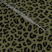 ★ CAMO LEOPARD - LEOPARD PRINT in OLIVE GREEN ★ Medium Scale / Collection : Leopard spots – Punk Rock Animal Print