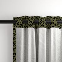 ★ CAMO LEOPARD - LEOPARD PRINT in OLIVE GREEN ★ Medium Scale / Collection : Leopard spots – Punk Rock Animal Print