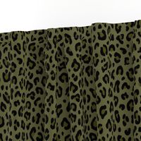 ★ CAMO LEOPARD - LEOPARD PRINT in OLIVE GREEN ★ Medium Scale / Collection : Leopard spots – Punk Rock Animal Print