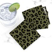 ★ CAMO LEOPARD - LEOPARD PRINT in OLIVE GREEN ★ Medium Scale / Collection : Leopard spots – Punk Rock Animal Print