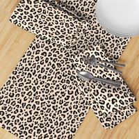 ★ BLACK and WHITE LEOPARD - LEOPARD PRINT in ECRU ★ Medium Scale / Collection : Leopard spots – Punk Rock Animal Print