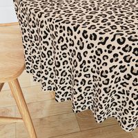 ★ BLACK and WHITE LEOPARD - LEOPARD PRINT in ECRU ★ Medium Scale / Collection : Leopard spots – Punk Rock Animal Print