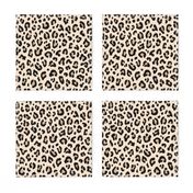 ★ BLACK and WHITE LEOPARD - LEOPARD PRINT in ECRU ★ Medium Scale / Collection : Leopard spots – Punk Rock Animal Print