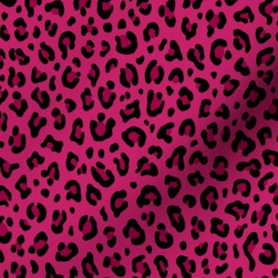 ★ LOVE LEOPARD – LEOPARD PRINT in HOT PINK ★ Small Scale / Collection : Leopard spots – Punk Rock Animal Print