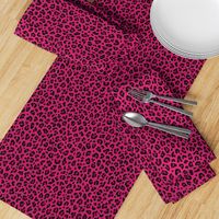 ★ LOVE LEOPARD – LEOPARD PRINT in HOT PINK ★ Small Scale / Collection : Leopard spots – Punk Rock Animal Print