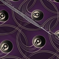 ★ MAGIC EIGHT BALL ★ Purple - Large Scale / Collection : 8 Balls - Billiard & Rock 'n' Roll Old School Tattoo Print