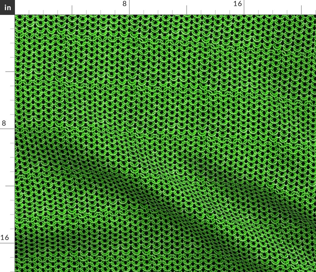Chainmail Green 5/8" link size 15.87mm