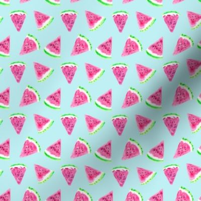 watermelon slices (extra small scale) - light blue