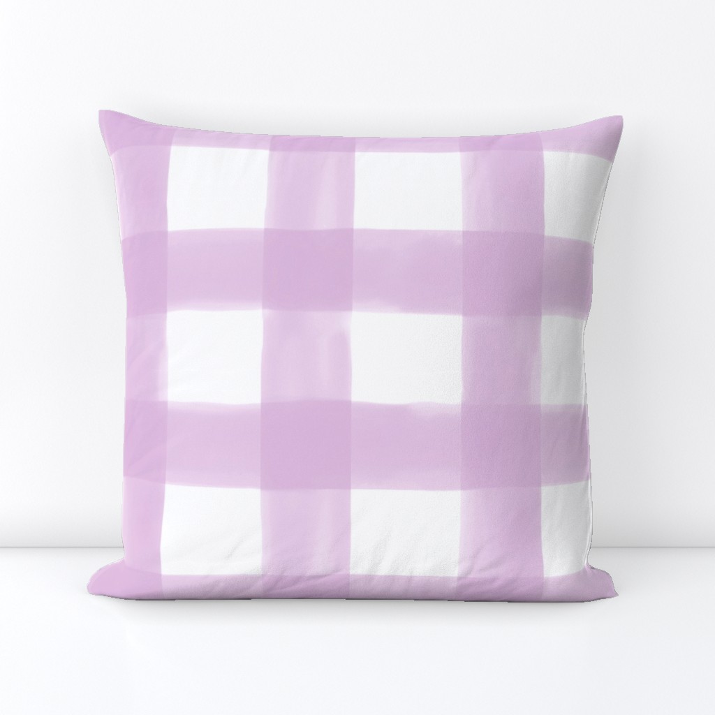 Watercolor Gingham // Lilac