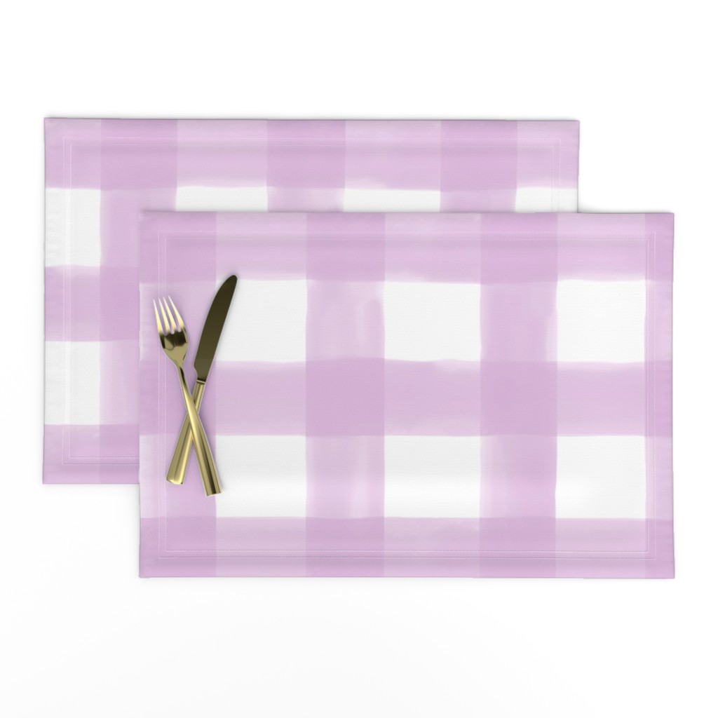 Watercolor Gingham // Lilac