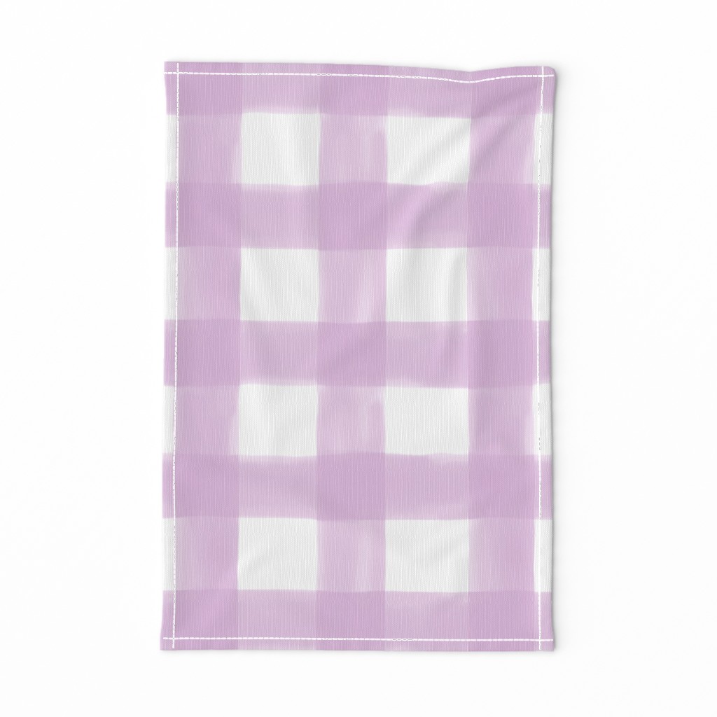 Watercolor Gingham // Lilac