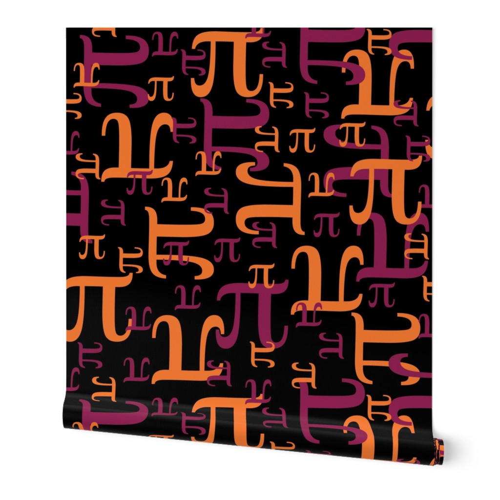 Pieces of Pi (Maroon and Orange)