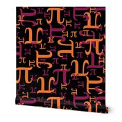 Pieces of Pi (Maroon and Orange)