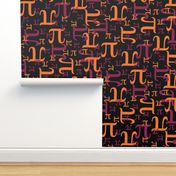 Pieces of Pi (Maroon and Orange)