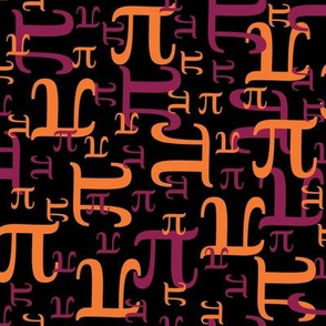 Pieces of Pi (Maroon and Orange)