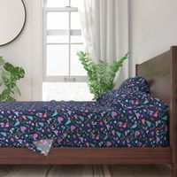 Snail floral navy