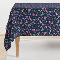 Snail floral navy