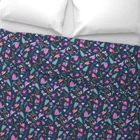 Snail floral navy