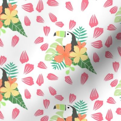 Toucan Tropical Floral Pattern