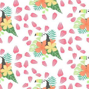 Toucan Tropical Floral Pattern