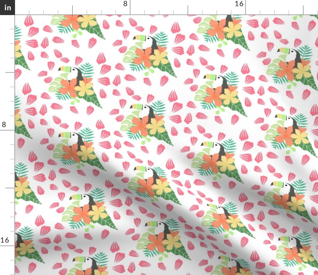 Toucan Tropical Floral Pattern