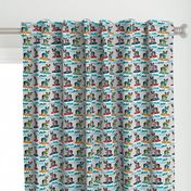 boston terrier surfing dog breed fabric pet lover fabrics grey