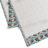 boston terrier surfing dog breed fabric pet lover fabrics grey