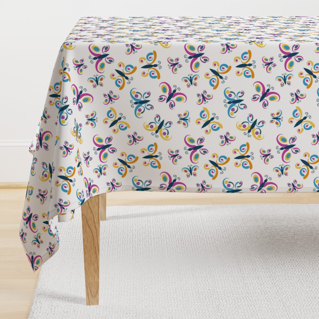 Cute Butterflies For Kids on a Cream background (Medium)