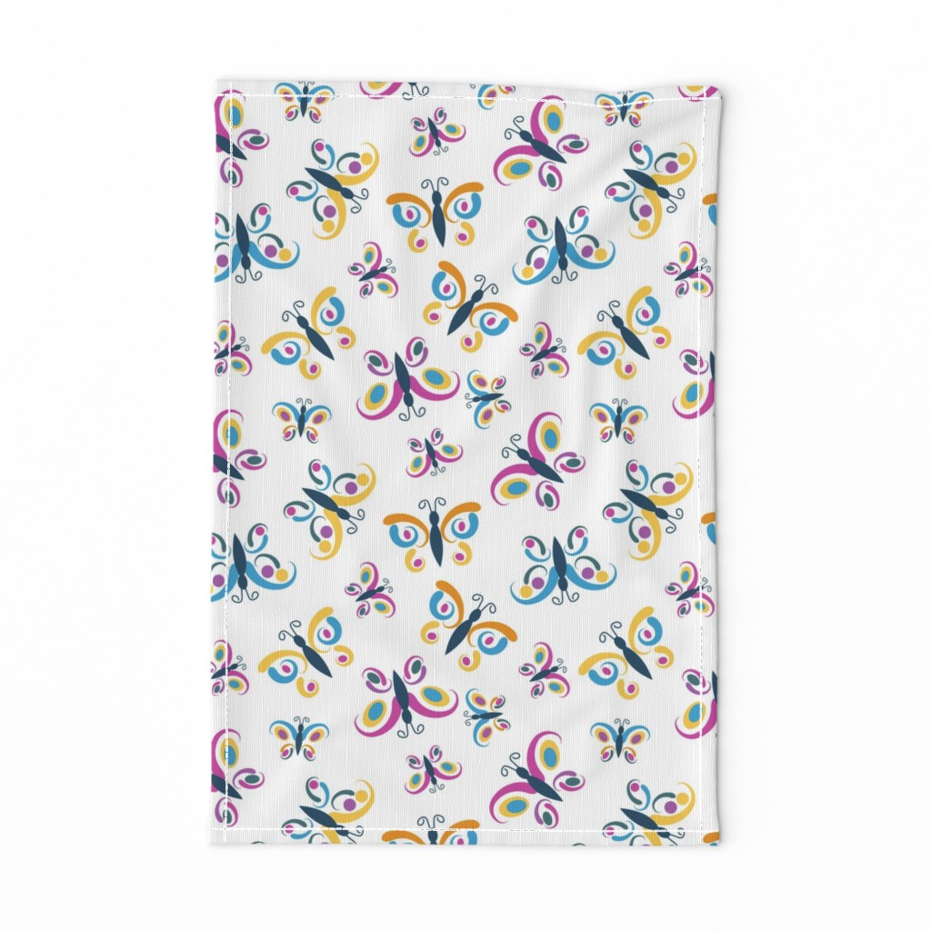 Cute Butterflies For Kids on a Cream background (Medium)