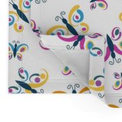 Cute Butterflies For Kids on a Cream background (Medium)