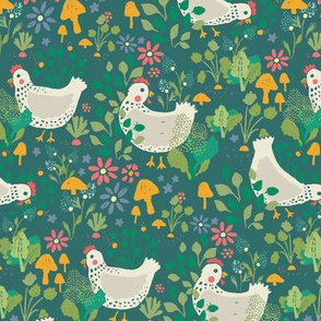 Hens in the Garden