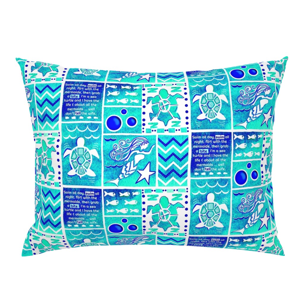 Sea Turtle Day Dream-blue-green