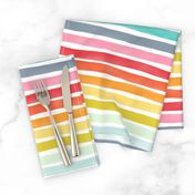 Watercolor Stripes M+M Rainbow by Friztin