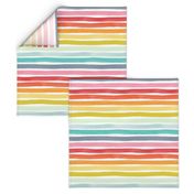 Watercolor Stripes M+M Rainbow by Friztin