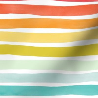 Watercolor Stripes M+M Rainbow by Friztin