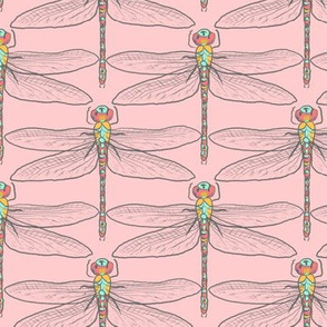 Dragonflies for Swallows (peach)