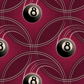 ★ MAGIC EIGHT BALL ★ Pink - Large Scale / Collection : 8 Balls - Billiard & Rock 'n' Roll Old School Tattoo Print