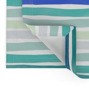 Watercolor Stripes M+M Blues Hues by Friztin