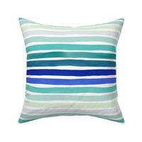 Watercolor Stripes M+M Blues Hues by Friztin