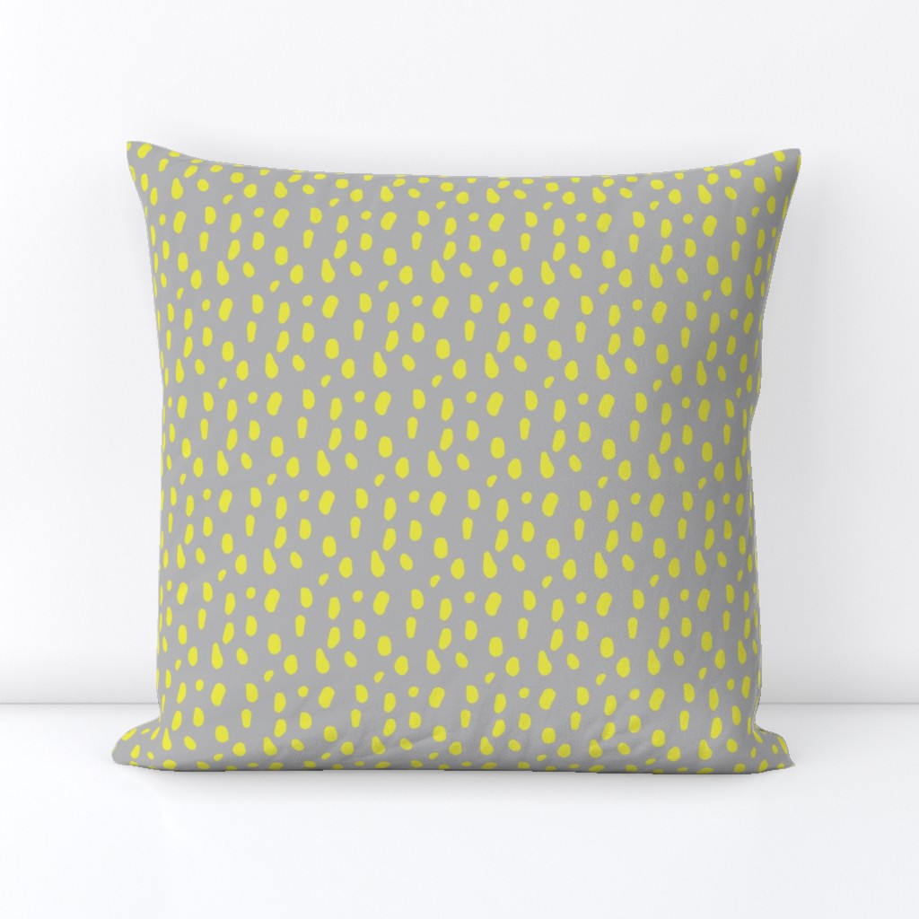 Dino Dots yellow and gray