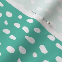 Dino Dots, White and Teal
