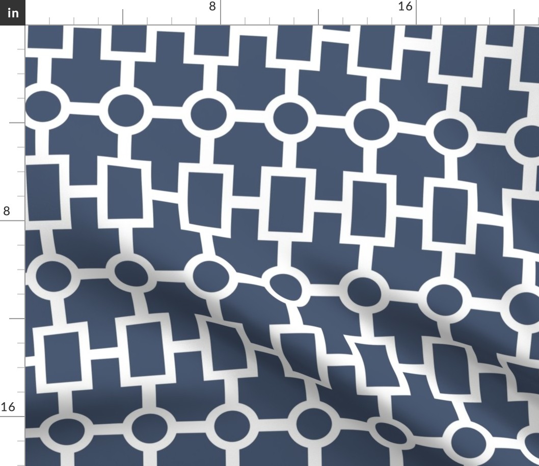 geometric chain in navy