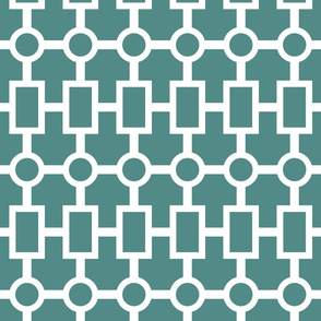 geometric chain in teal