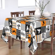 Motocross//A little dirt never hurt - Orange Wholecloth cheater quilt 