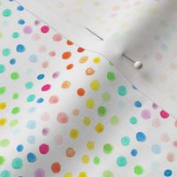 Rainbow watercolour dots - smaller scale