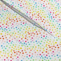 Rainbow watercolour dots - smaller scale