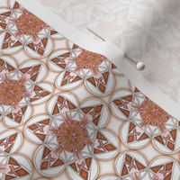 small snowflake hexagons in brown  - ELH