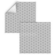 small snowflake hexagons in greyscale  - ELH